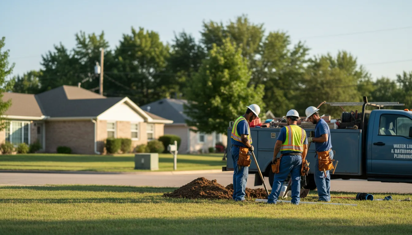 Residential water line and bathroom plumbing service in Martin, KY